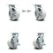 Service Caster 6 Inch Semi Steel Caster Set with Roller Bearings 2 Swivel Lock 2 Brake SCC SCC-30CS620-SSR-BSL-2-TLB-2 - alternate 1